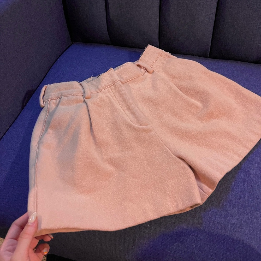 Alexander McQueen McQ light pink wool shorts size 38